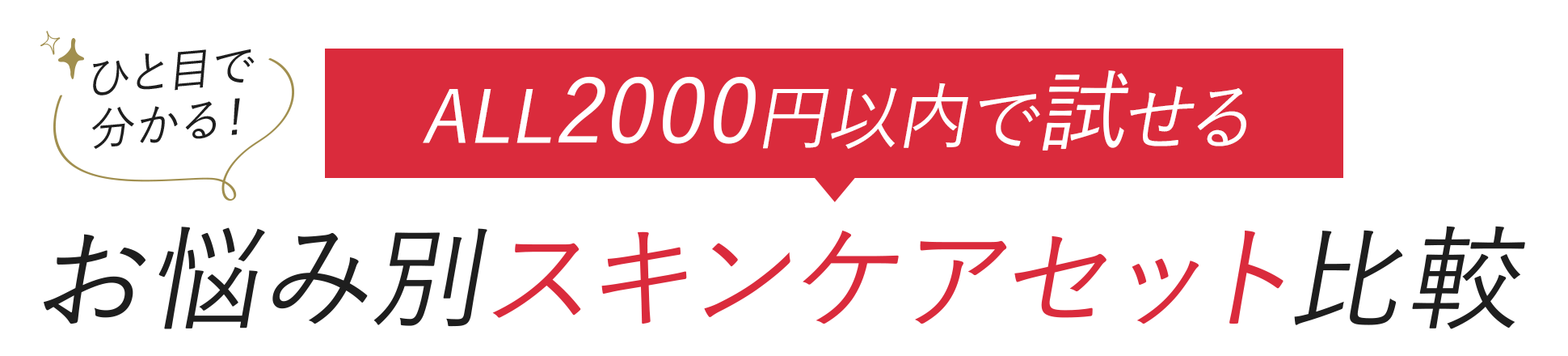 お悩み別スキンケアセット比較