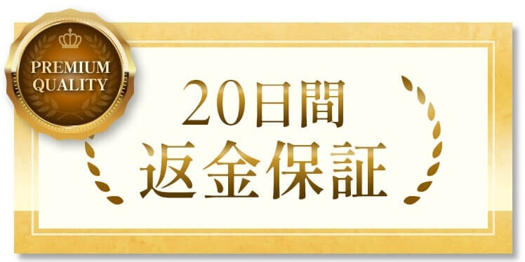 20日間返金保証