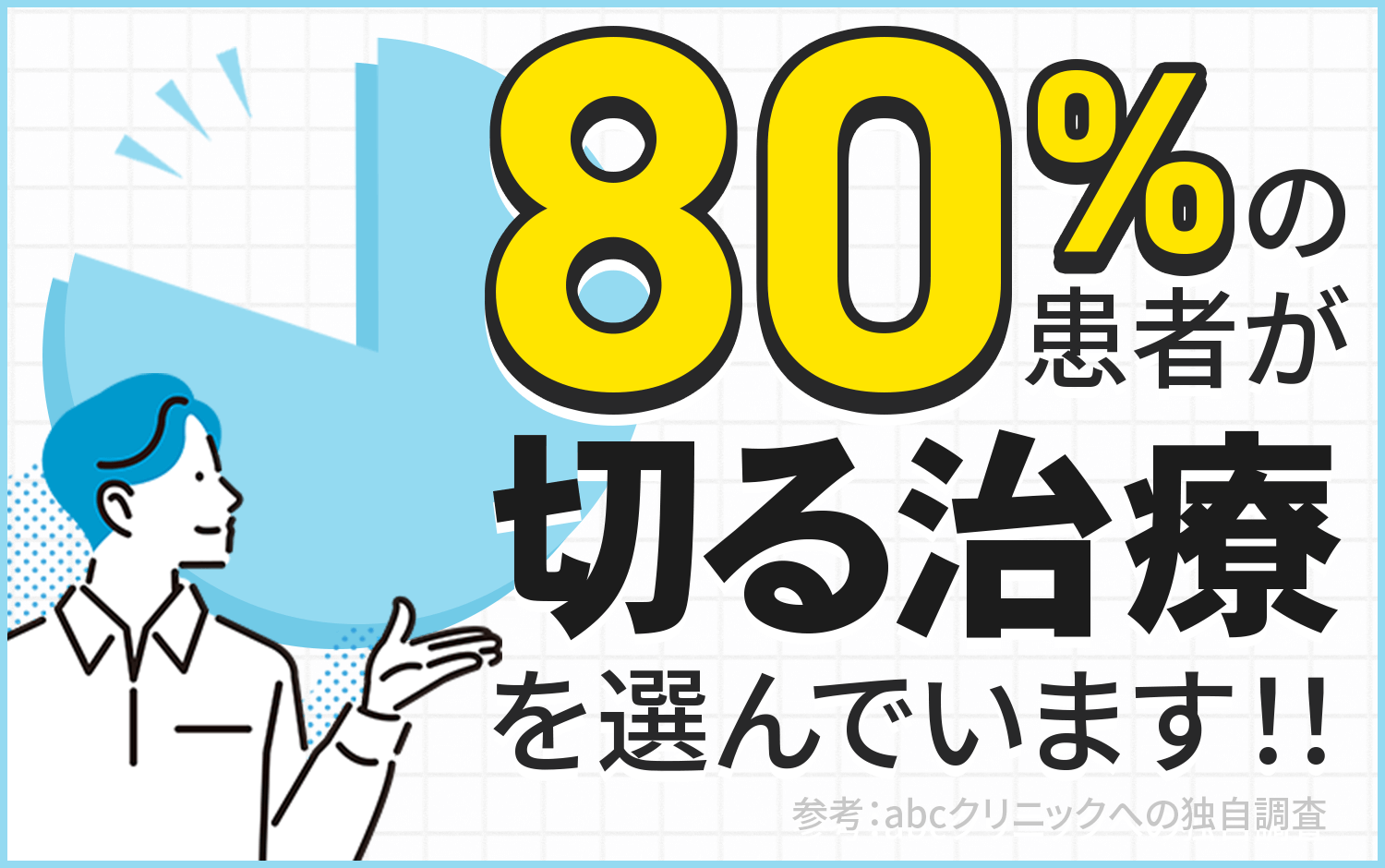 80%の患者が切る治療を選んでいます！