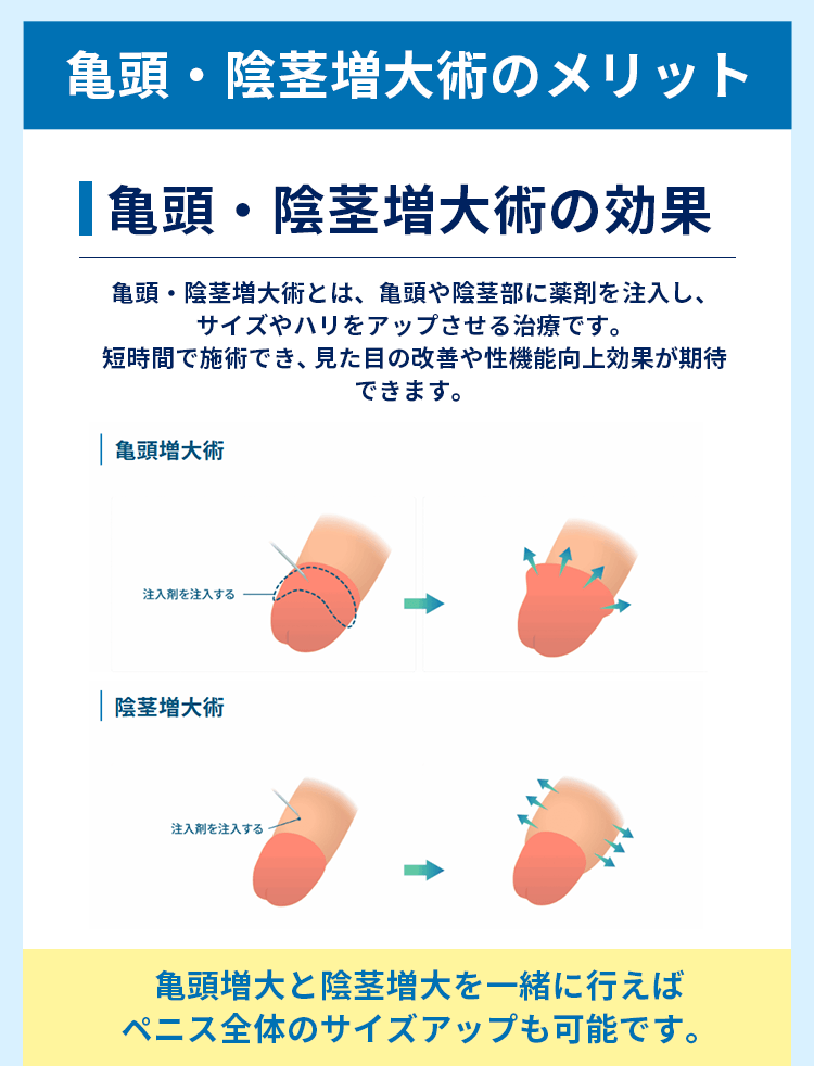 亀頭・陰茎増大術の効果
