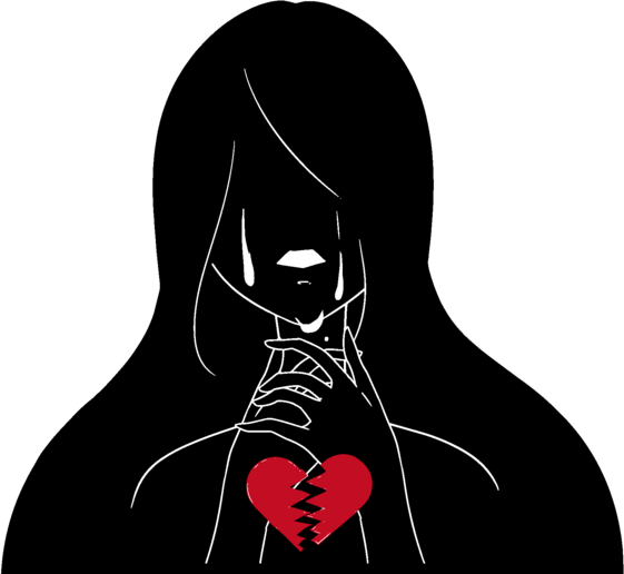 人生がつらい女性