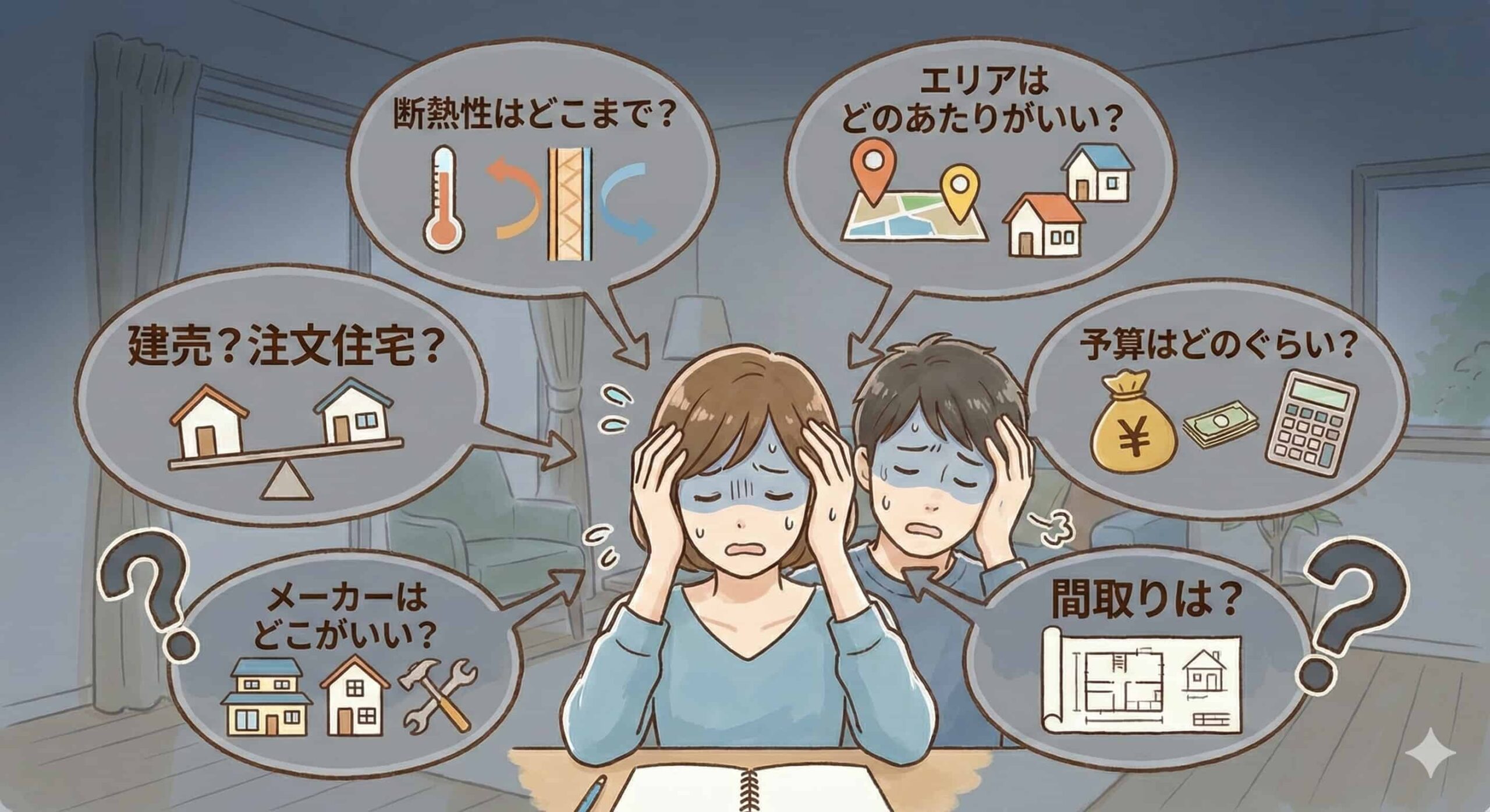 エリアや予算の悩みに囲まれてパンク寸前の夫婦