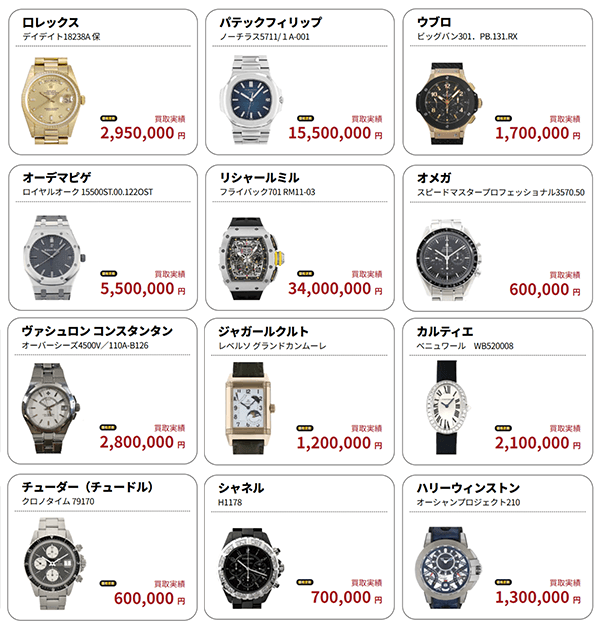 まねきやの買取実績