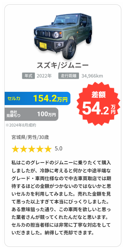 セルカオークション事例1