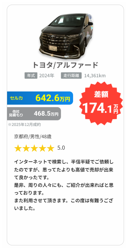 セルカオークション事例2