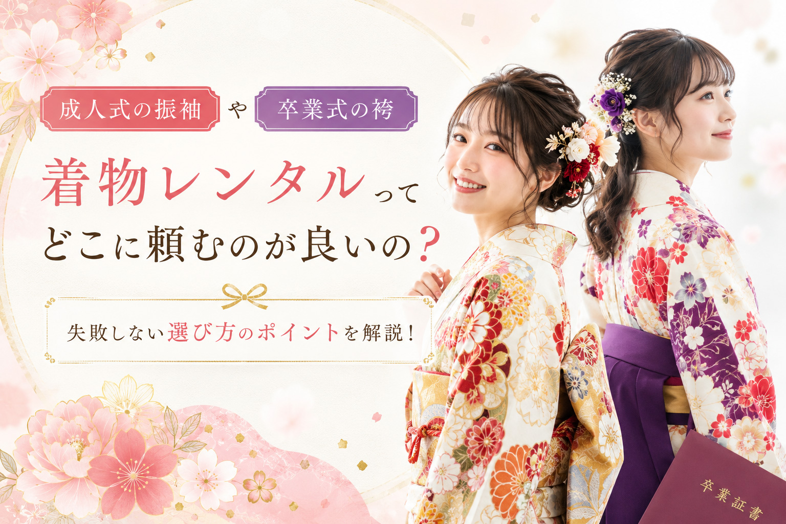 成人式の振袖や卒業式の袴…着物レンタルってどこに頼むのが良いの？
