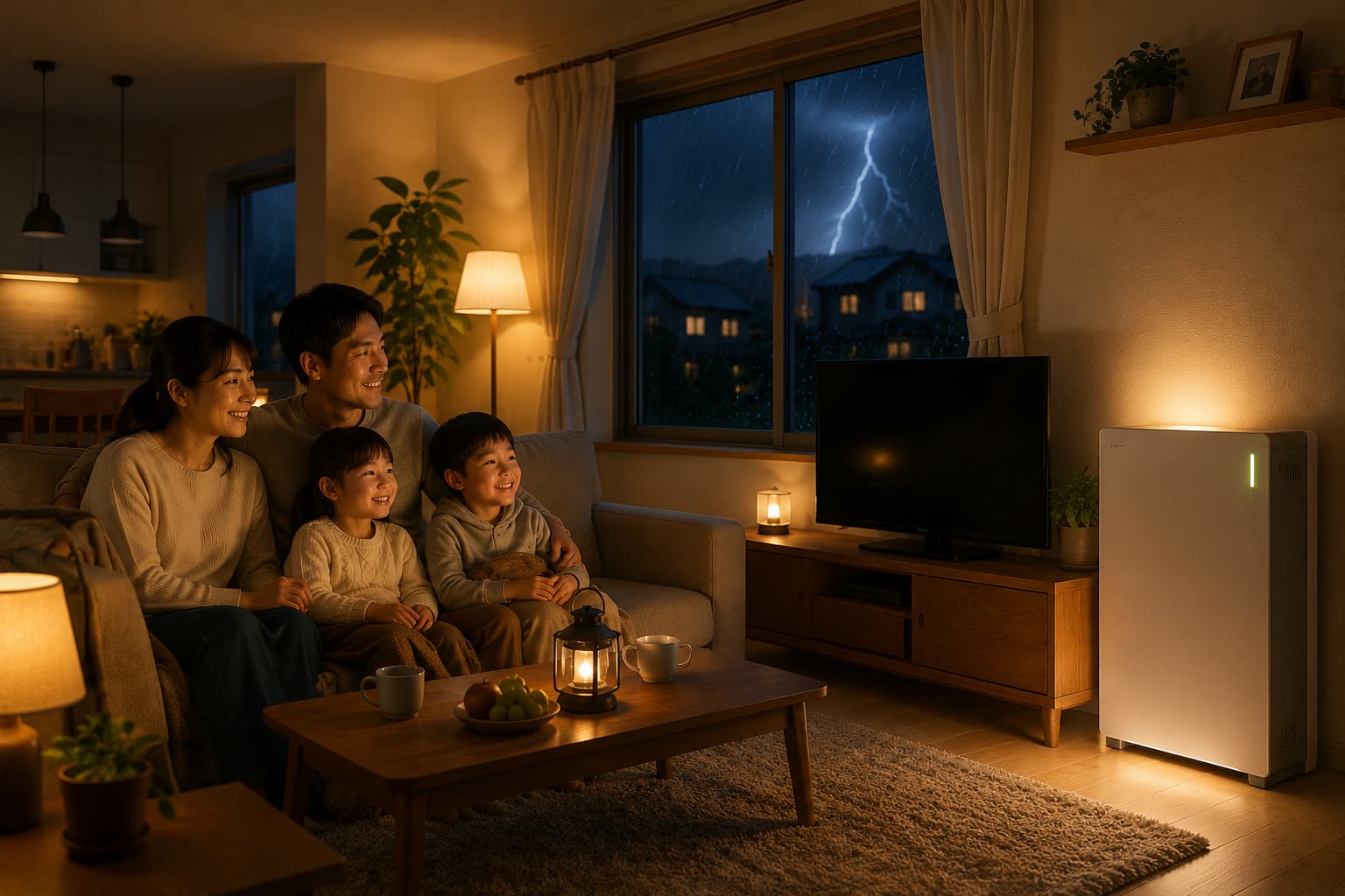 蓄電池があれば停電でも安心