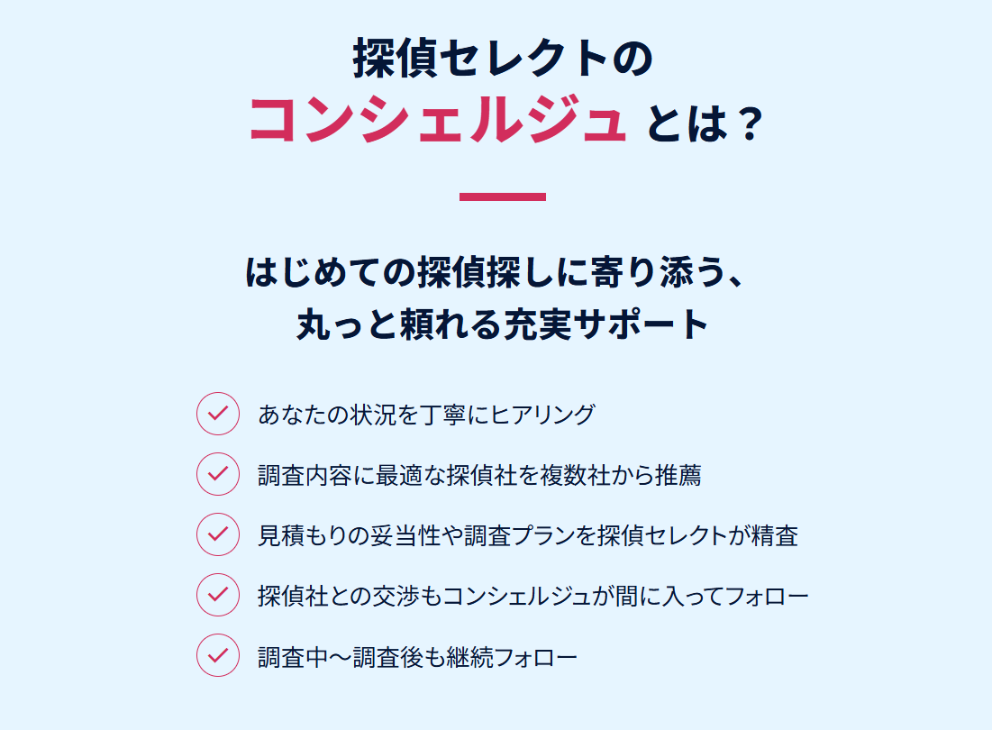 探偵セレクトのコンシェルジュとは？
